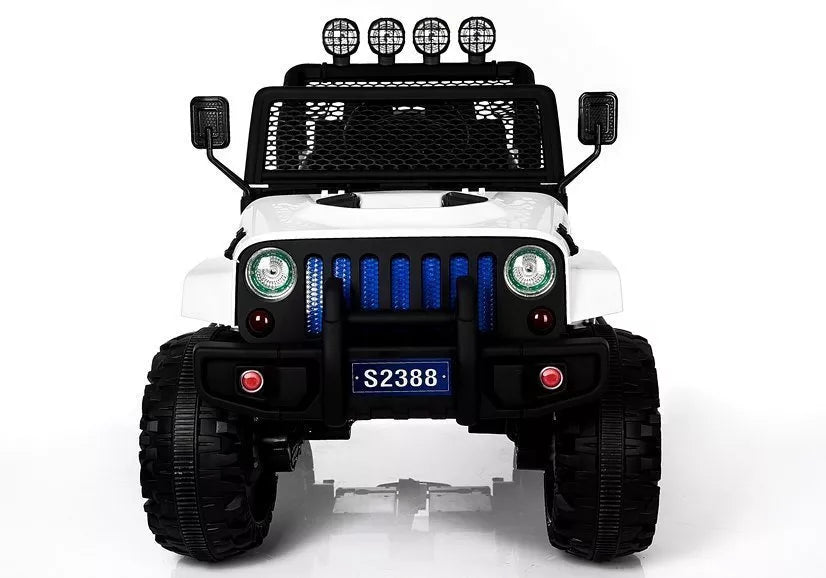 Vaikiškas elektromobilis Jeep S2388 baltas 4x45W