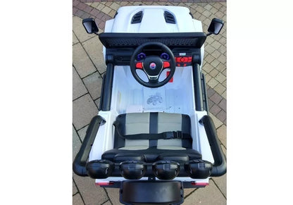 Vaikiškas elektromobilis Jeep S2388 baltas 4x45W