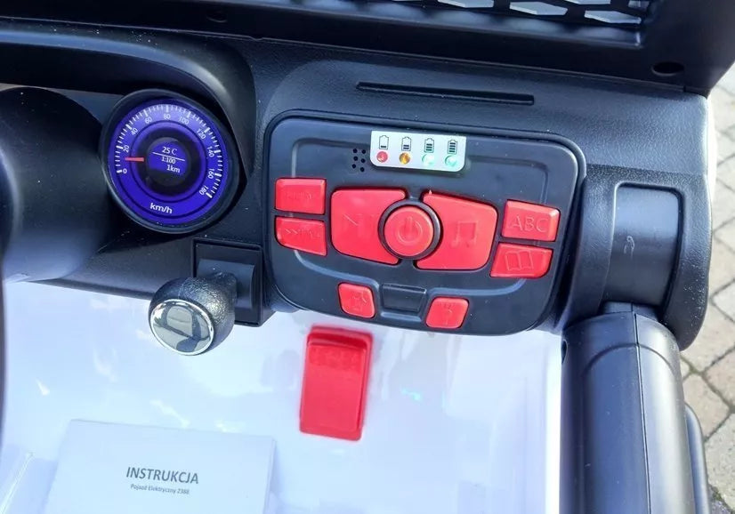 Vaikiškas elektromobilis Jeep S2388 baltas 4x45W