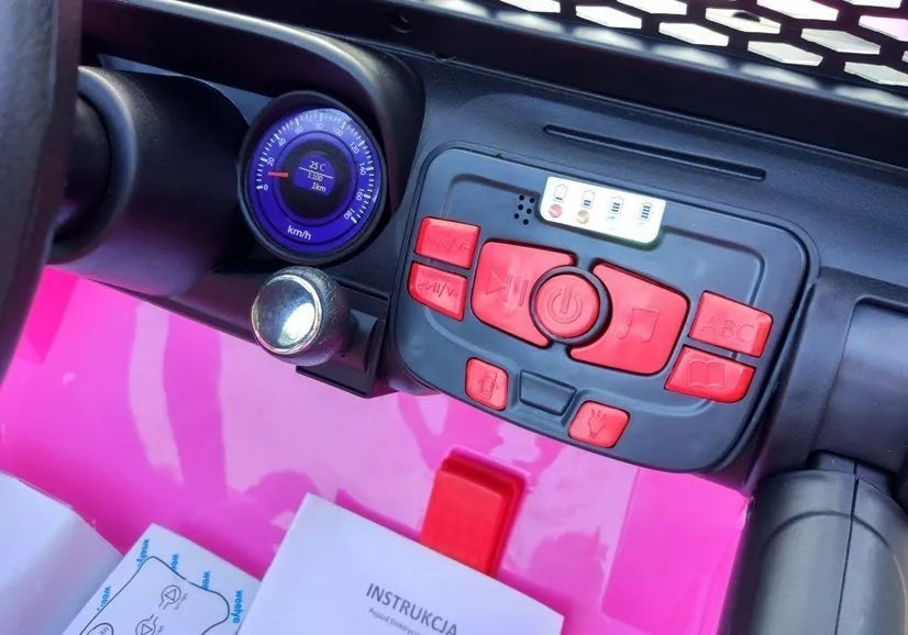 Vaikiškas elektromobilis Jeep S2388, rožinis, 4x45W