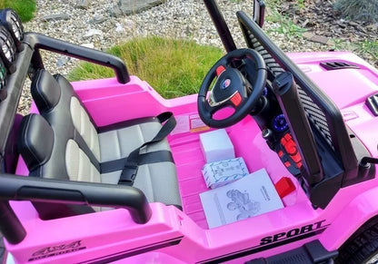 Vaikiškas elektromobilis Jeep S2388, rožinis, 4x45W