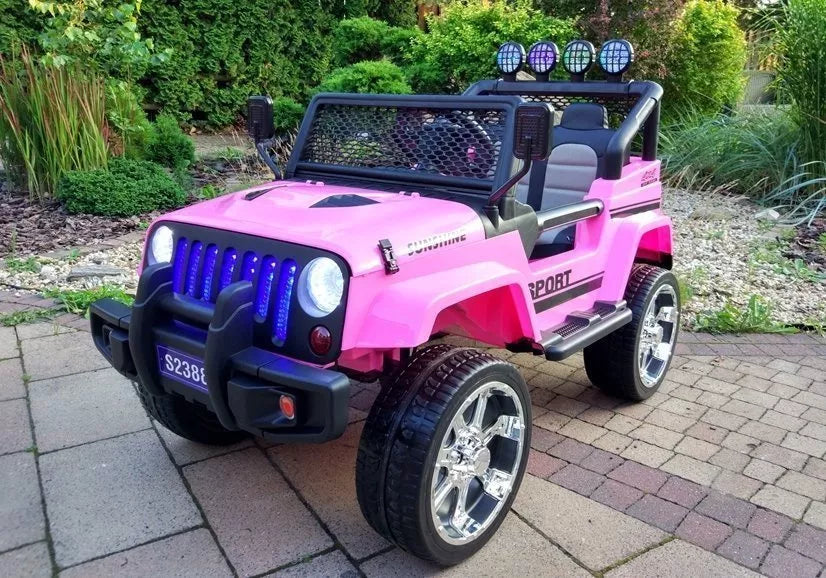 Vaikiškas elektromobilis Jeep S2388, rožinis, 4x45W
