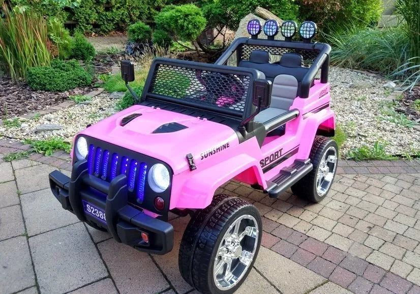 Vaikiškas elektromobilis Jeep S2388, rožinis, 4x45W