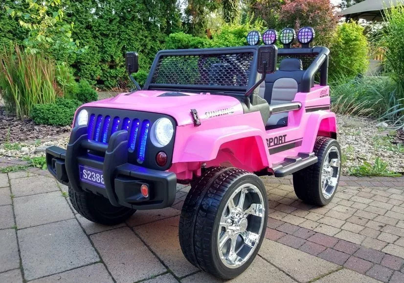 Vaikiškas elektromobilis Jeep S2388, rožinis, 4x45W