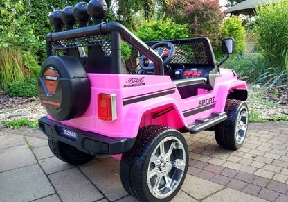 Vaikiškas elektromobilis Jeep S2388, rožinis, 4x45W