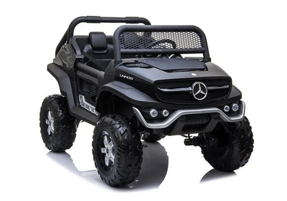 Vaikiškas elektromobilis Mercedes Unimog 4x4, juodas