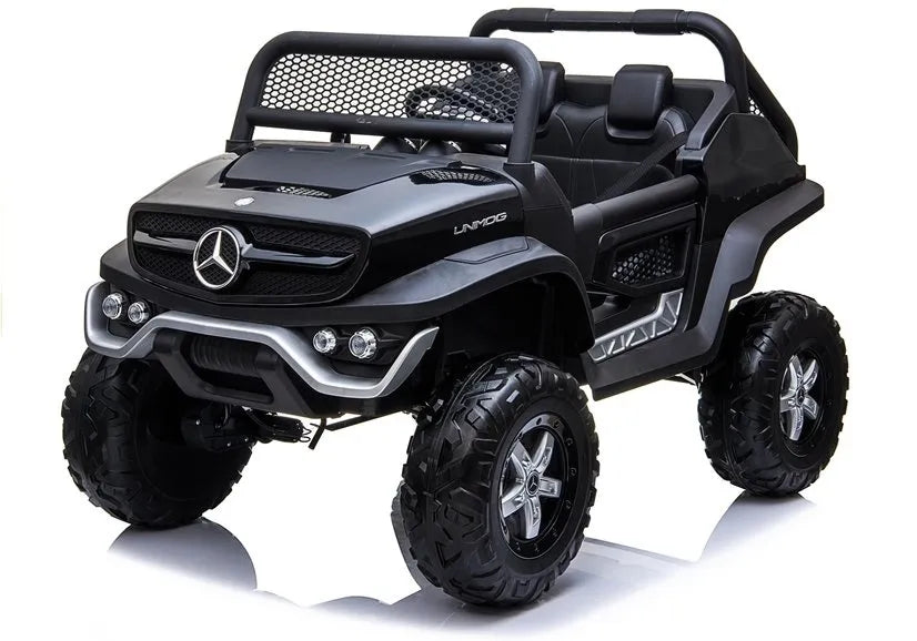Vaikiškas elektromobilis Mercedes Unimog 4x4, juodas