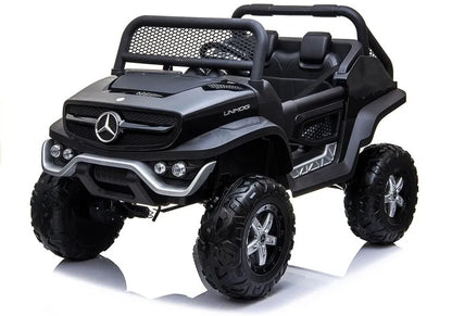 Vaikiškas elektromobilis Mercedes Unimog 4x4, juodas