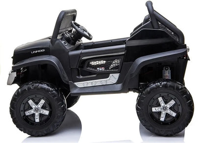Vaikiškas elektromobilis Mercedes Unimog 4x4, juodas