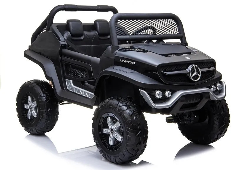 Vaikiškas elektromobilis Mercedes Unimog 4x4, juodas