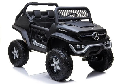 Vaikiškas elektromobilis Mercedes Unimog 4x4, juodas