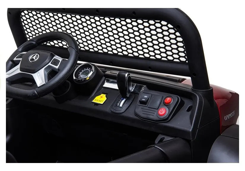 Vaikiškas elektromobilis Mercedes Unimog 4x4, juodas