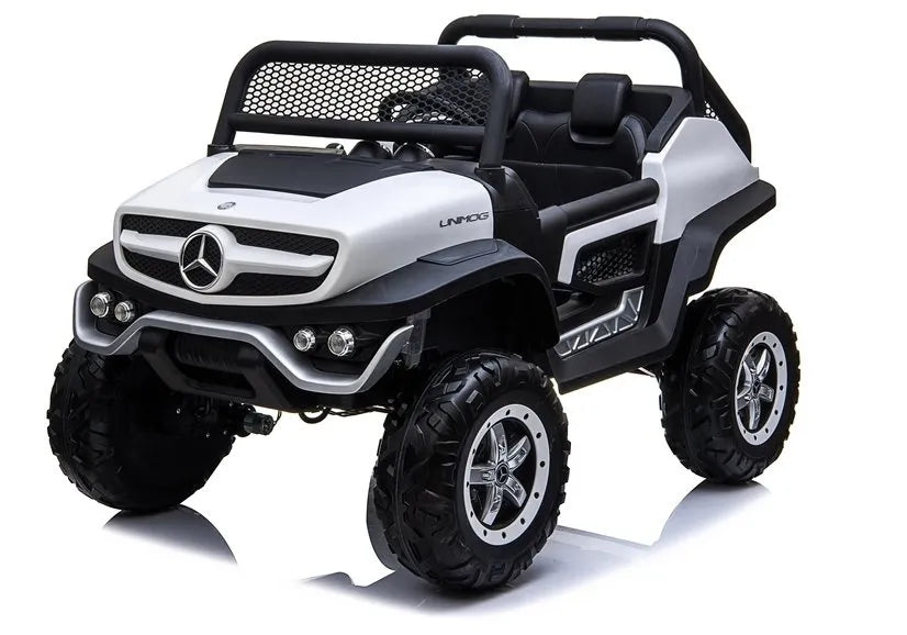 Vaikiškas elektromobilis Mercedes Unimog baltas