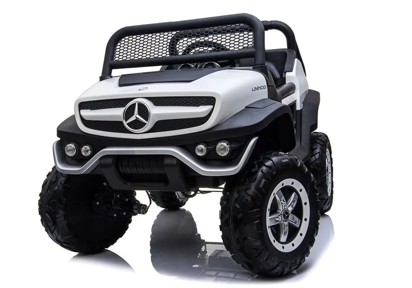 Vaikiškas elektromobilis Mercedes Unimog baltas