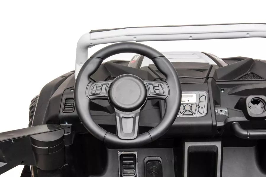 Vaikiškas elektromobilis visureigis Buggy A033 4x4 24V balta