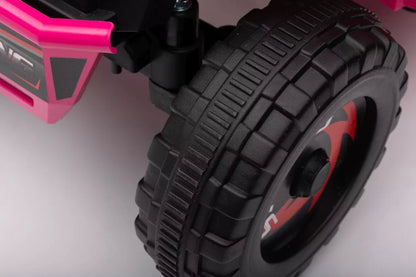Vaikiškas keturratis LEAN CARS XMX630T su priekaba, rožinis