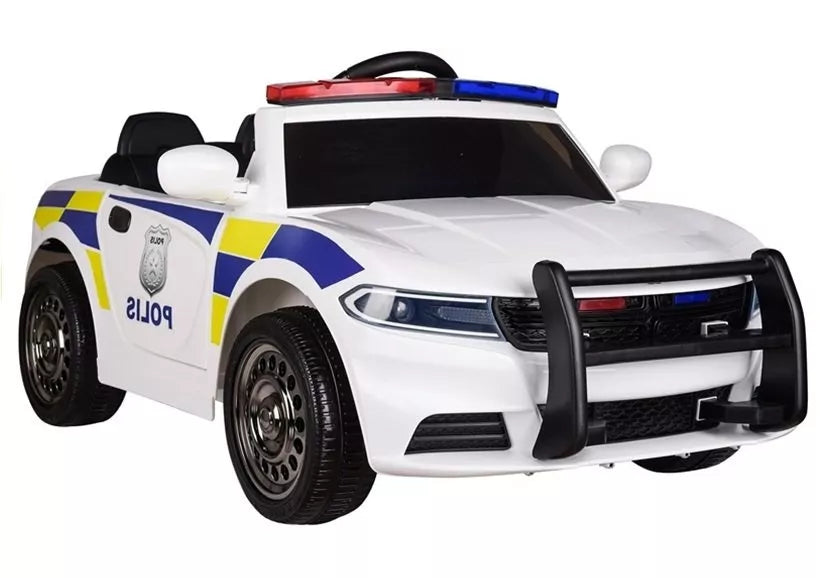 Vaikiškas policijos elektromobilis LEAN CARS JC 666 – baltas