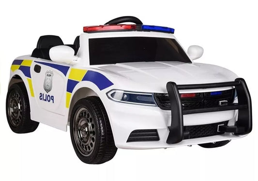 Vaikiškas policijos elektromobilis LEAN CARS JC 666 – baltas