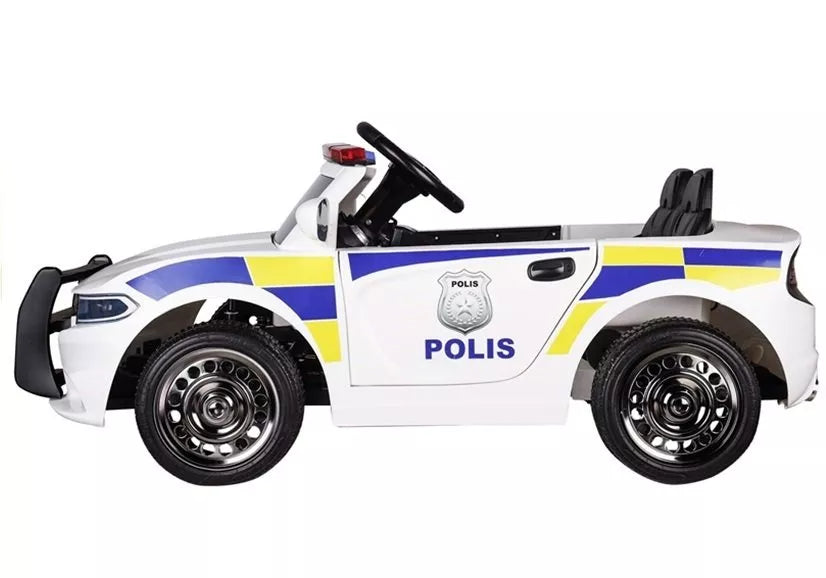 Vaikiškas policijos elektromobilis LEAN CARS JC 666 – baltas