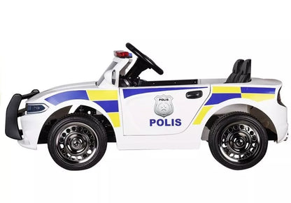 Vaikiškas policijos elektromobilis LEAN CARS JC 666 – baltas