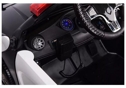 Vaikiškas policijos elektromobilis LEAN CARS JC 666 – baltas