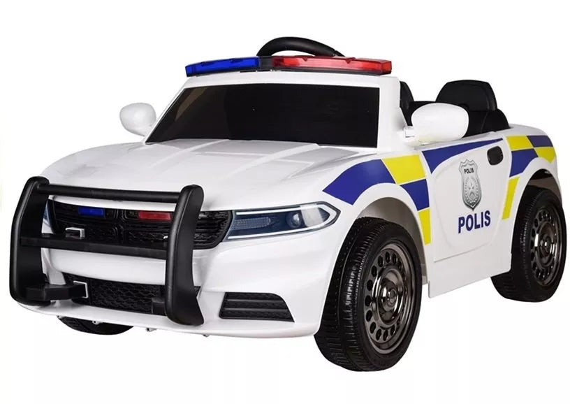 Vaikiškas policijos elektromobilis LEAN CARS JC 666 – baltas