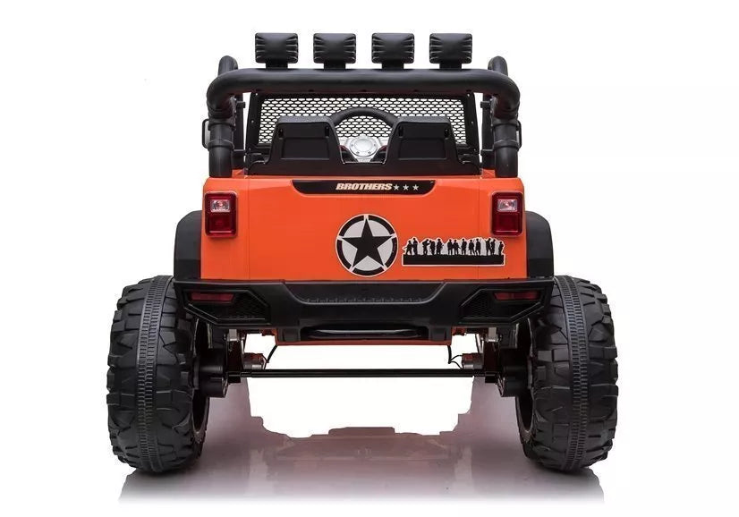 Vaikiškas vienvietis elektromobilis Jeep JC666, oranžinis