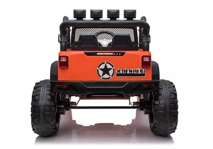Vaikiškas vienvietis elektromobilis Jeep JC666, oranžinis