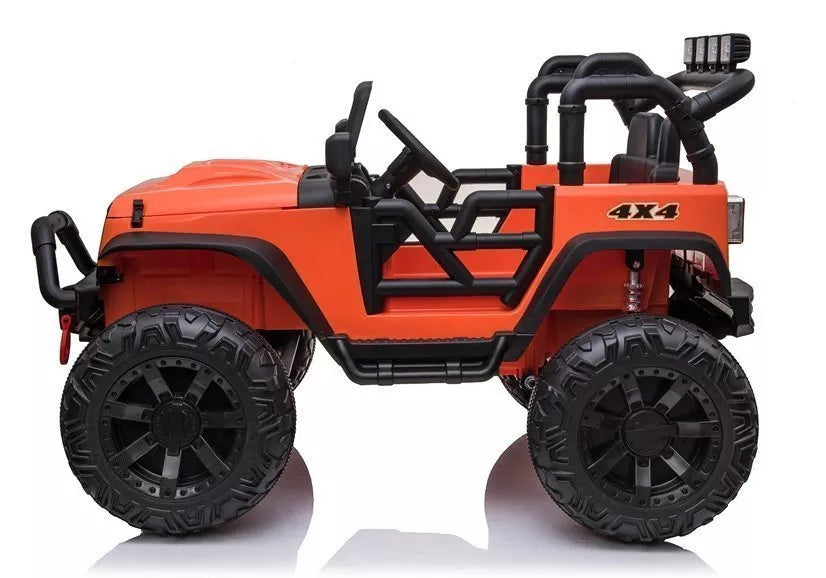 Vaikiškas vienvietis elektromobilis Jeep JC666, oranžinis