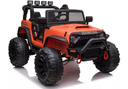 Vaikiškas vienvietis elektromobilis Jeep JC666, oranžinis