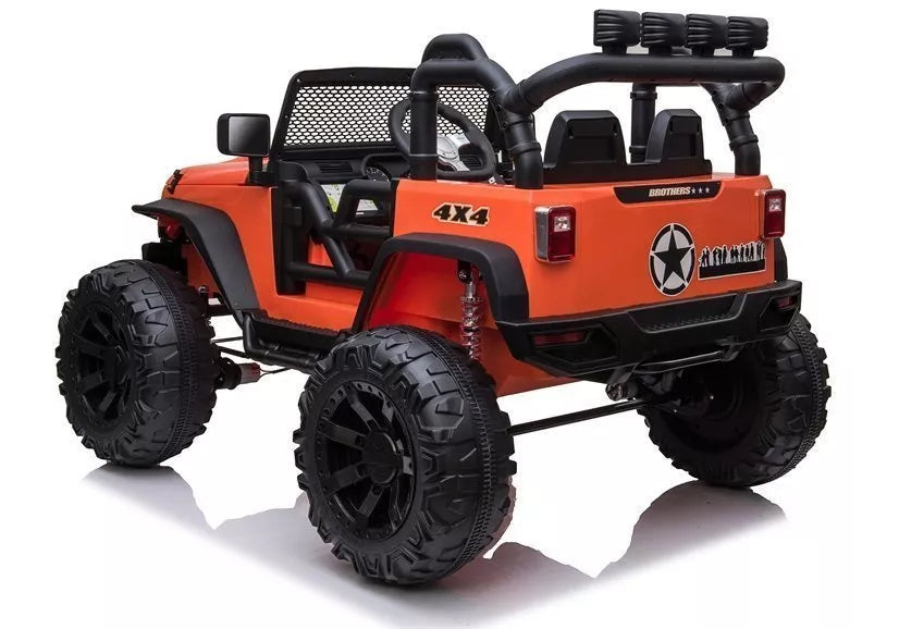 Vaikiškas vienvietis elektromobilis Jeep JC666, oranžinis